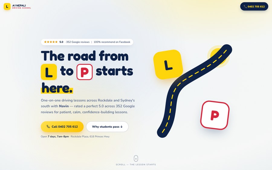 A1 Nepali Driving School website