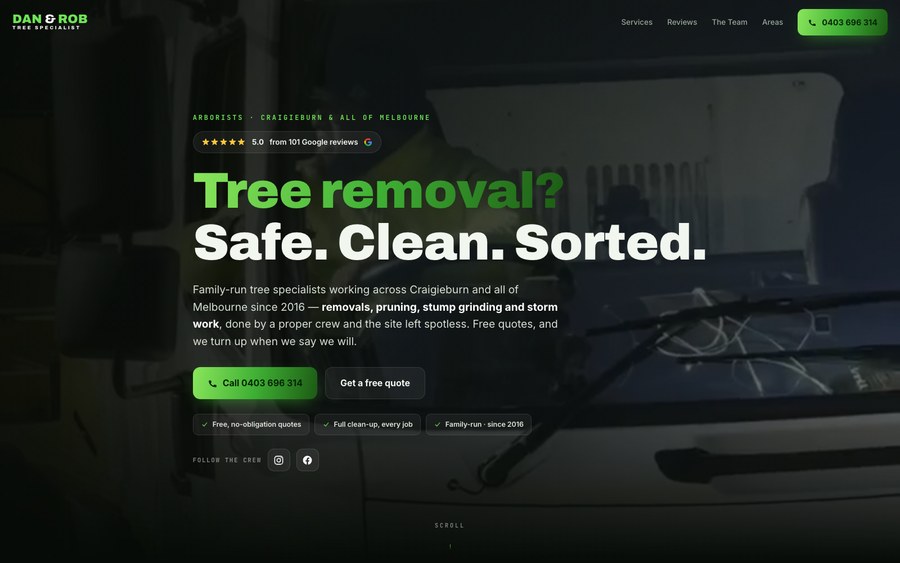 Dan & Rob Tree Specialists website