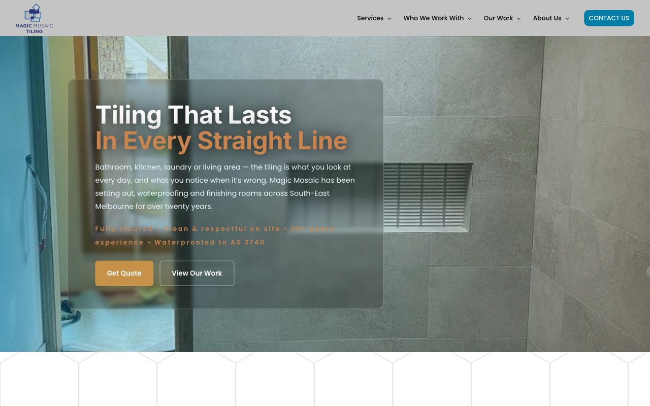 Magic Mosaic Tiling website