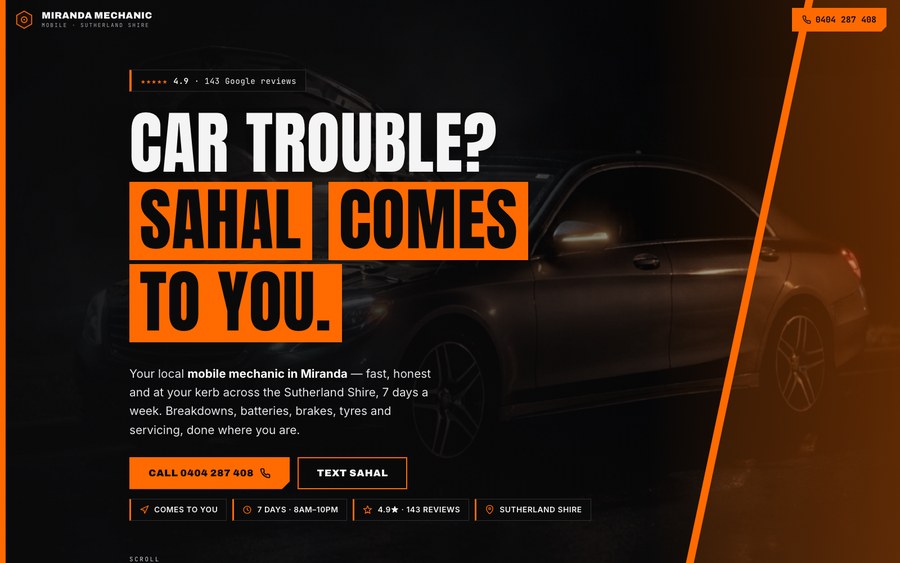 Miranda Mechanic website